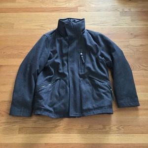 Marc New York Charcoal Grey heavy wool coat, lined, size Medium